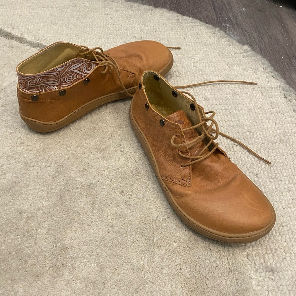 Tikki Shoes Barefoot Jay Leather Women's Casual Leather Lace-Up Loafers Flats